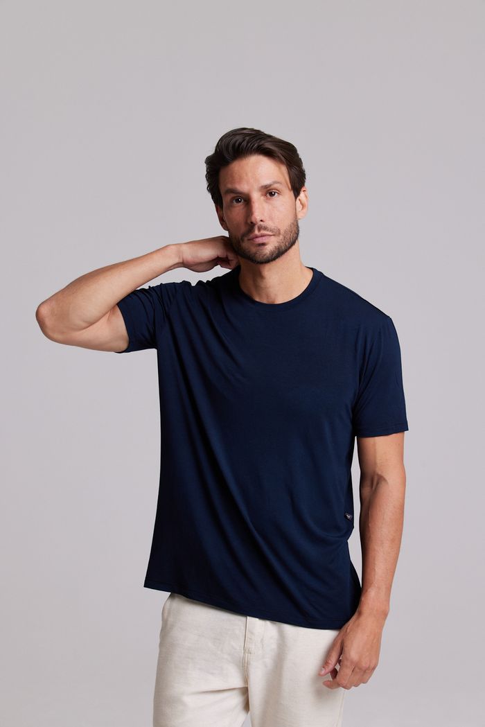 Camiseta Tech Modal Azul-marinho